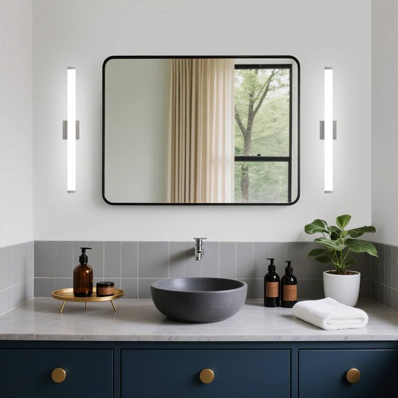 Dimmable LED Bath Bar, Modern Square Bathroom Vanity Light For Mirror