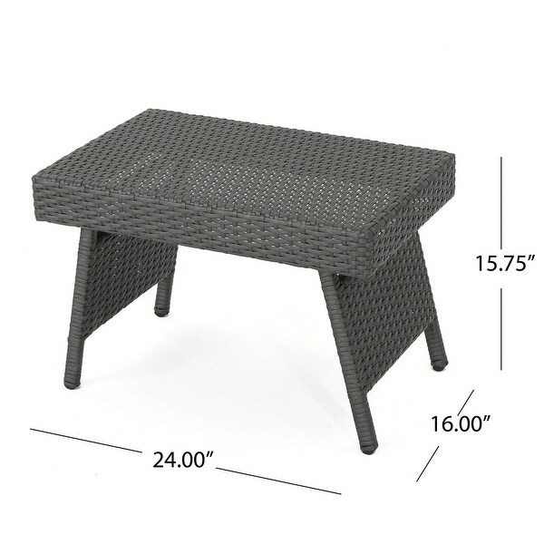 small wicker folding table