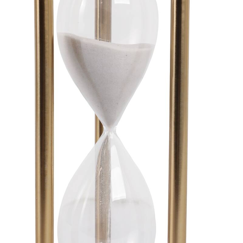 Stone Hourglass Agate Frame Modern Accent Home Office - 10" Brown - 4" x 4" x 10"