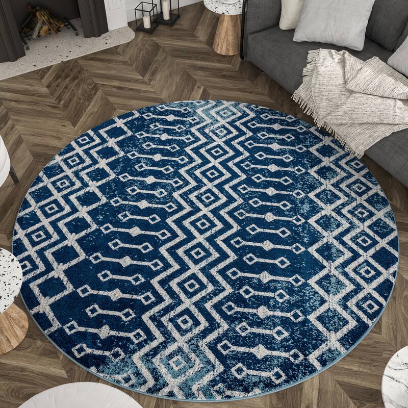 Gematria Moroccan Geometric Indoor Area Rug
