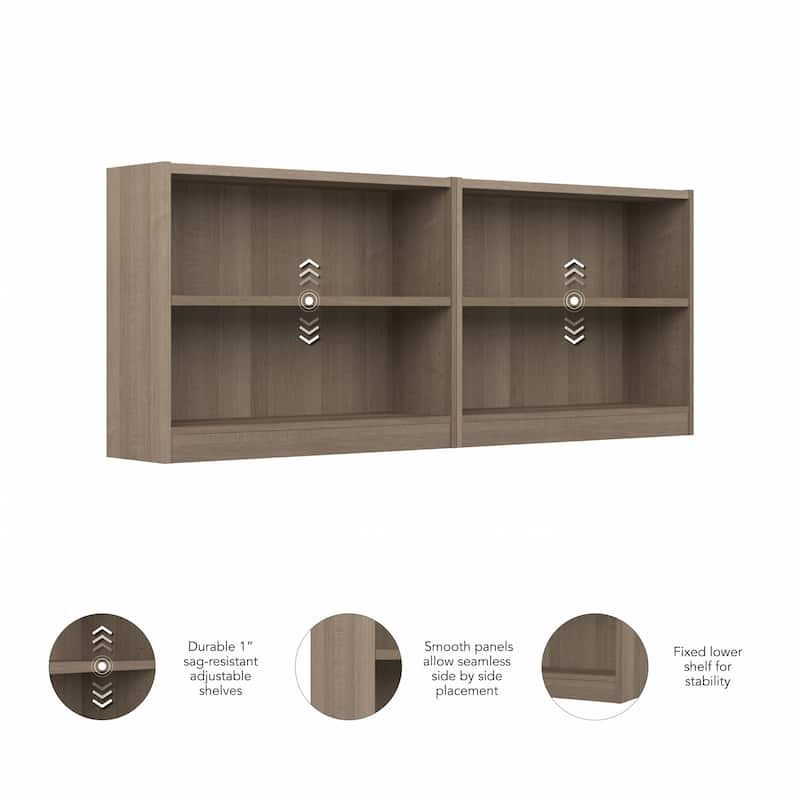 Universal Small 2 Shelf Bookcase Storage - Set of 2 by Bush Furniture.