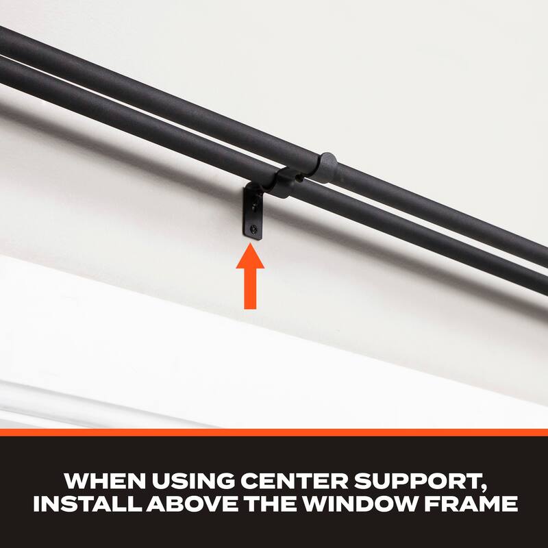 Sun Zero Bronn Industrial 3/4" Room Darkening Double Curtain Rod