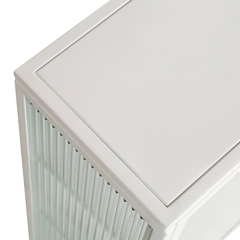 Retro Haze Glass Door Wall Cabinet with Detachable Shelves, Bathroom Storage Cabinet, Metal Medicine Cabinet