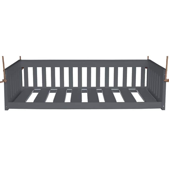 Poly Lumber Deep Seating Mission Swing with Rope - 75" - Dark Gray