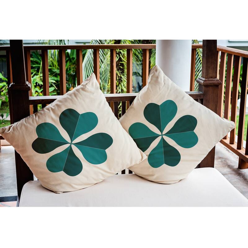 Lucky Clover St. Patrick's Day Indoor/Outdoor Throw Pillow