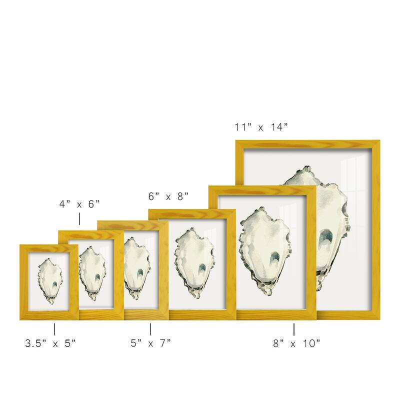 Neutral Oyster Study IV -Framed Print w/glass-Cherry Red