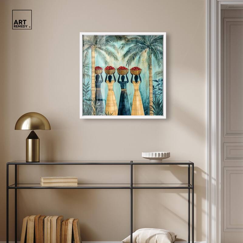 Walk Under Palms Shadowbox by Art Remedy