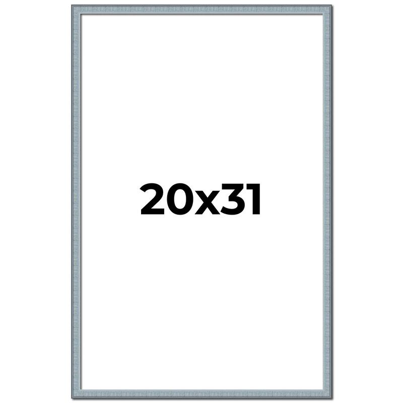 20x31 Frame Rustic Sky Blue Solid Wood Picture Frame | 0.75 Inch