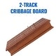 preview thumbnail 5 of 3, GSE™ Deluxe 2-Track Wooden Cribbage Board Game Box with Playing Card Deck, 6 Metal Pegs and Storage Drawer