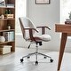 preview thumbnail 10 of 16, Samuel Bamboo Office Chair w/ Armrest Beige