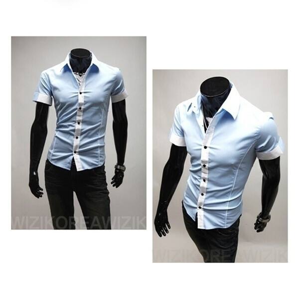 Shop Babyface Mens Shirts Arrival Casual Short Sleeve Shirts Urban Fashion Slim Fit Mens Tops 5 Colors Overstock 27194131
