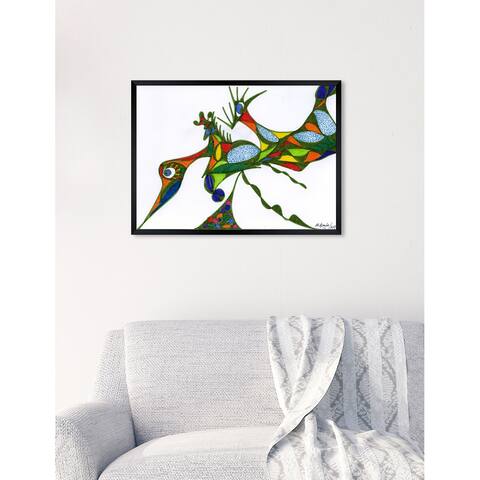 Oliver Gal 'Sea Dragon' Abstract Framed Wall Art Print