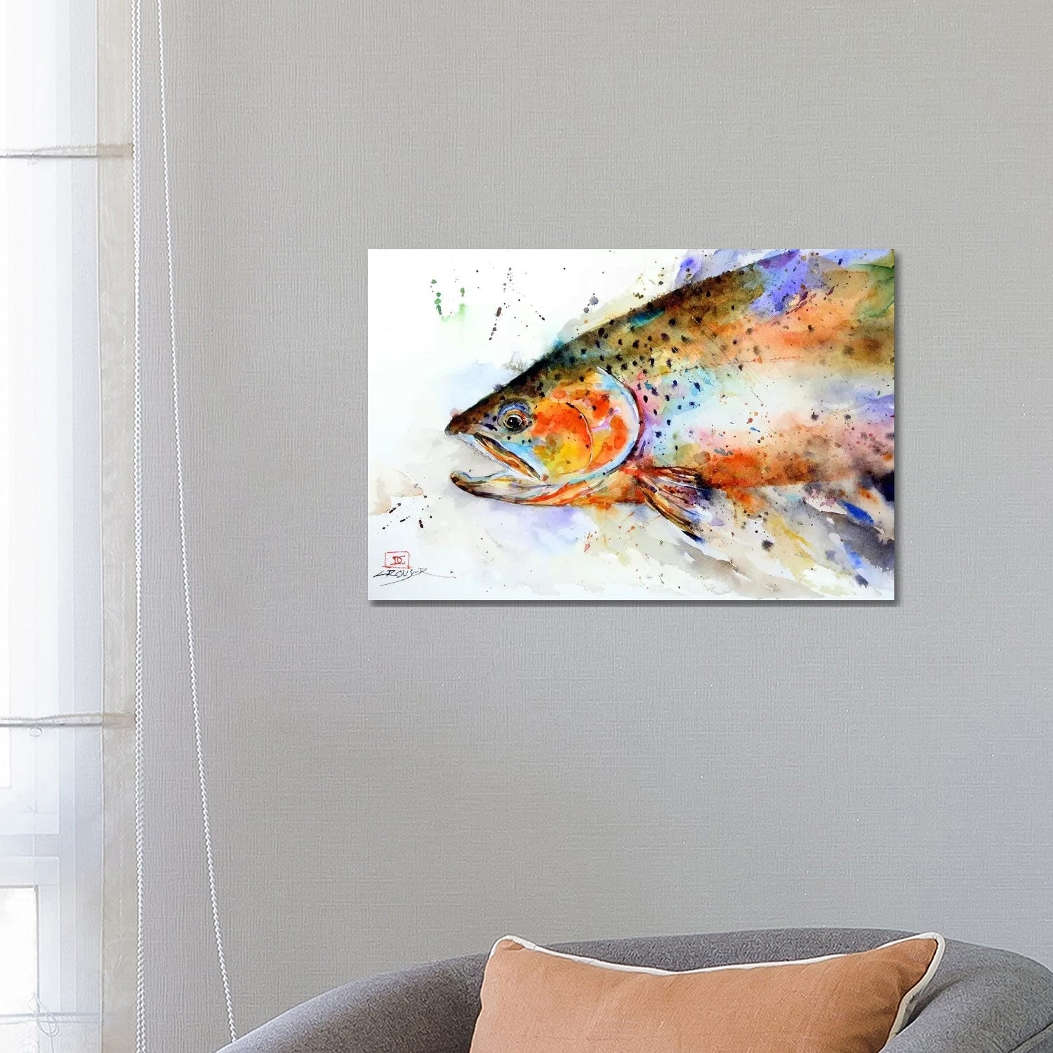 iCanvas Fish (Multi-Color) by Dean Crouser Canvas Print