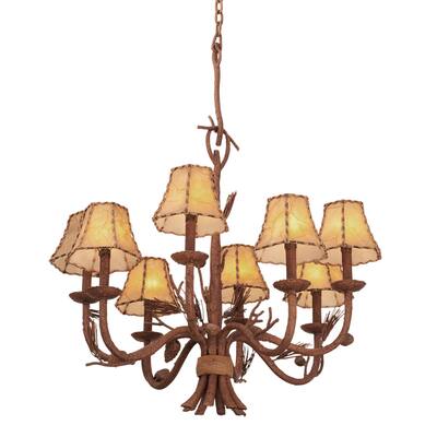 Kalco Eight Light Chandelier Ponderosa Ponderosa - Exact Size - Exact Size