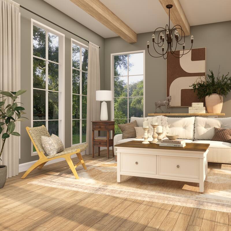 Teak Wood Living Room Accent Chair with Leather or Woven Cane Seat