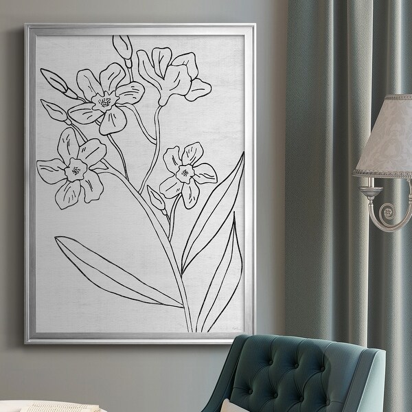 Botanical Sketch II Premium Framed Print - Ready to Hang - Bed