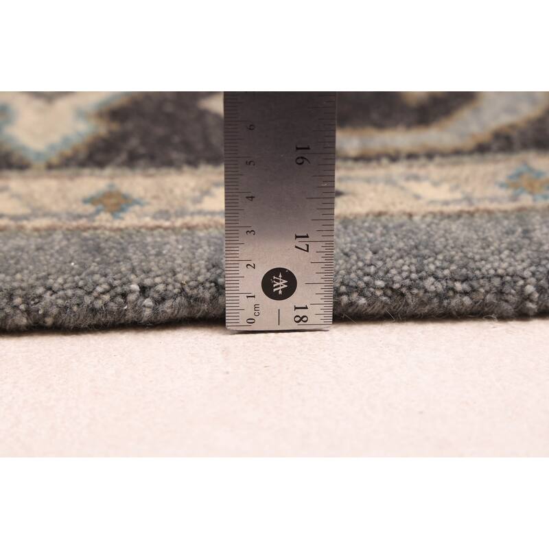 ECARPETGALLERY Hand-knotted Finest Agra Jaipur Dark Grey Wool Rug - 8'6 x 11'3