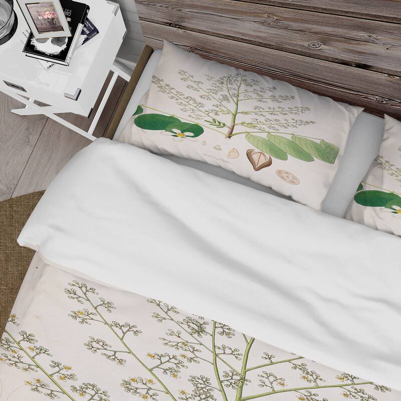 Designart 'Vintage Botanicals XVI' Farmhouse Duvet Cover Set