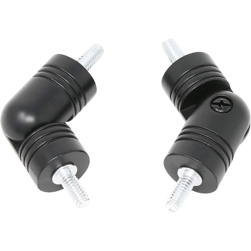 MERIVILLE Hinged Elbow Connector - Designed for Bay Window Curtain Rods or Corner Drapery Rods up to 1-inch Diameter - Black - For 1" rod