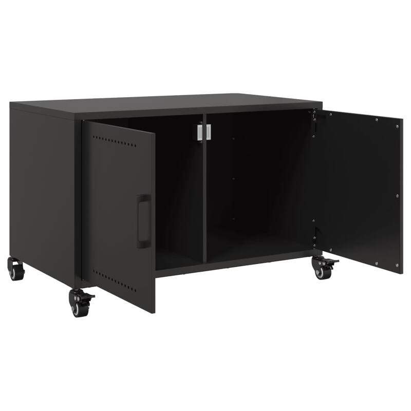 vidaXL TV Stand Entertainment Center Furniture Living Room Cold-rolled Steel - 15.4 x 26.8 x 17.1