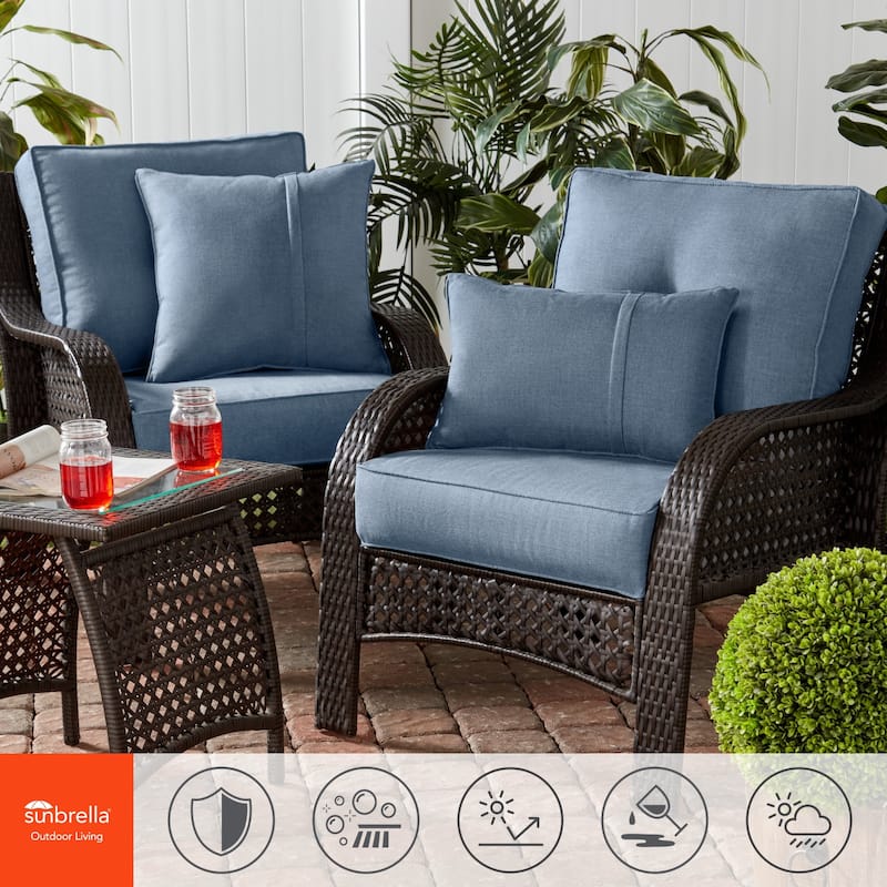 Greendale Home Fashions Sunbrella 21" x 14" Rectangle Outdoor Throw Pillow (Set of 2)