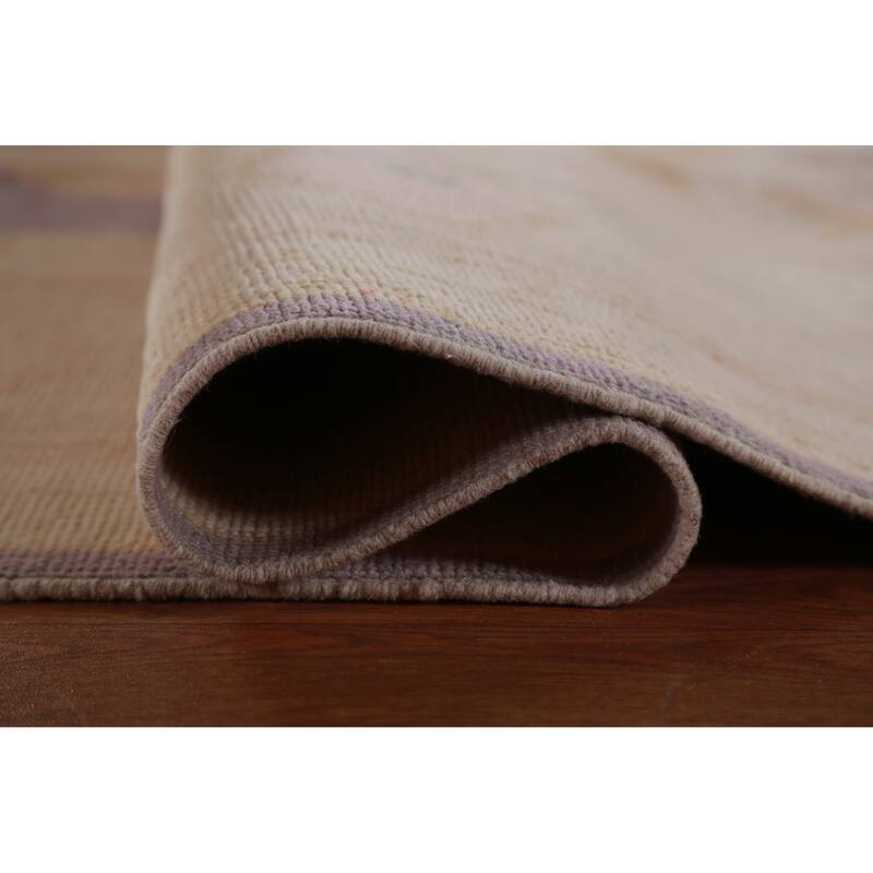 Hand Knotted Oriental 100% Wool Carpet Transitional All-Over Purples Oushak Area Rug - 12' 10'' X 10' 2''