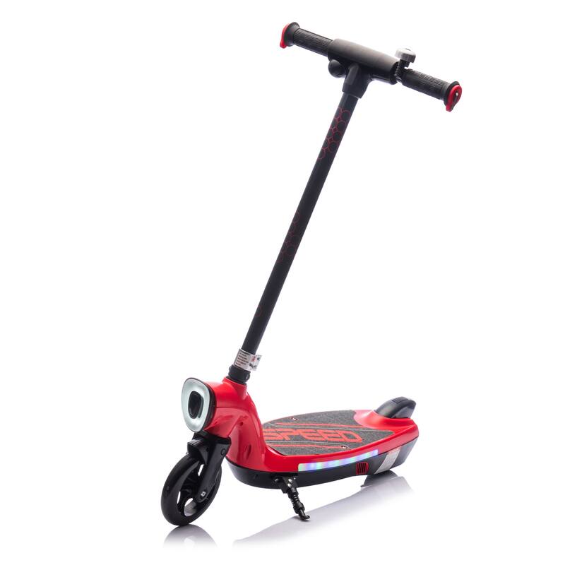 Kids Ride On Electric Scooter With Kickstand,Scooter Bell, Faster Speed And Longer Usage Time, bRear Brake, Wider Pedal