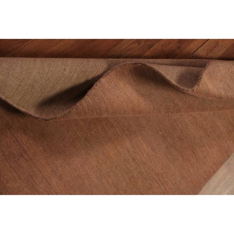 Gabbeh Modern Rug Handmade Brown Tribal Wool Carpet - 3'1" x 4'10"