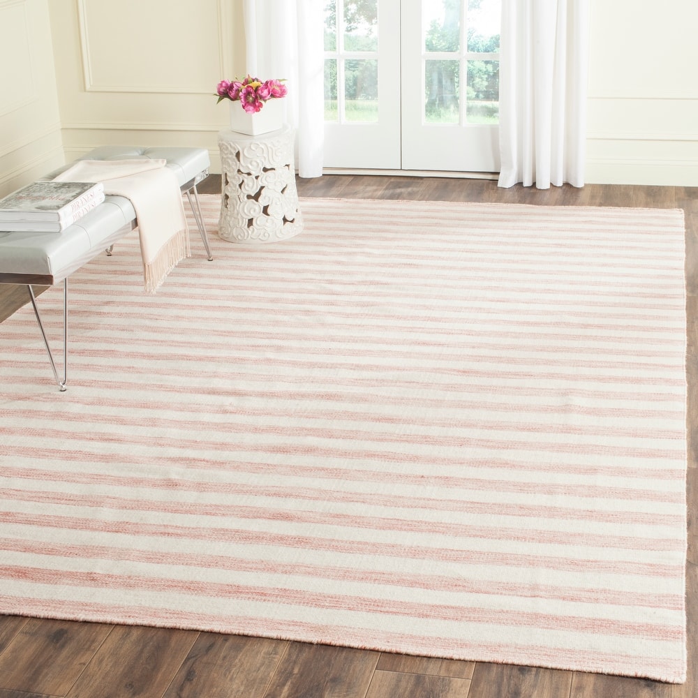SAFAVIEH Dhurries Aiva Hand-knotted Stripe Area Rug