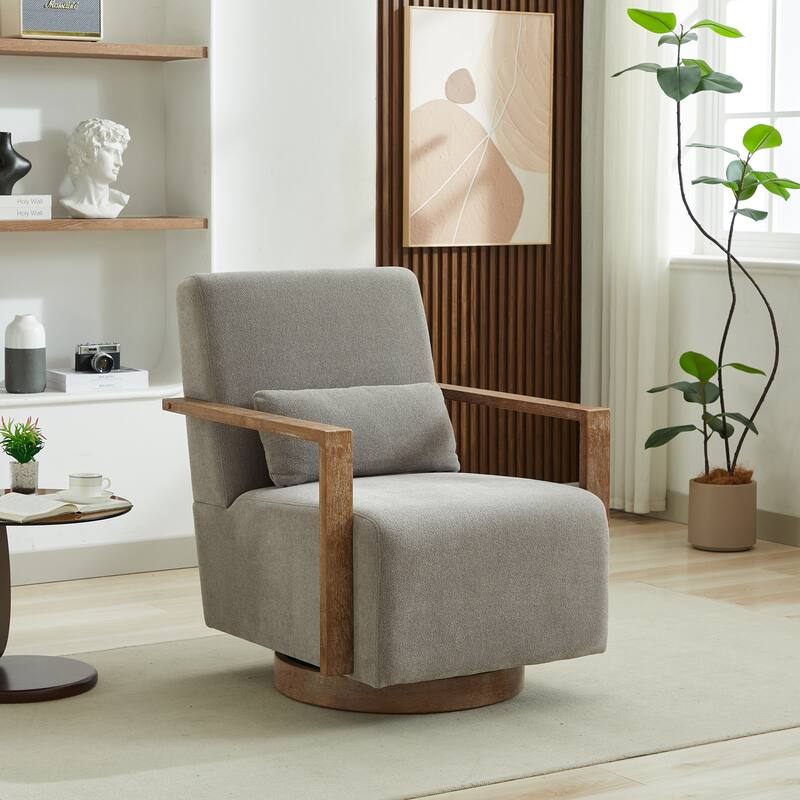 30.3"W Swivel Modern Upholstered Accent Chair