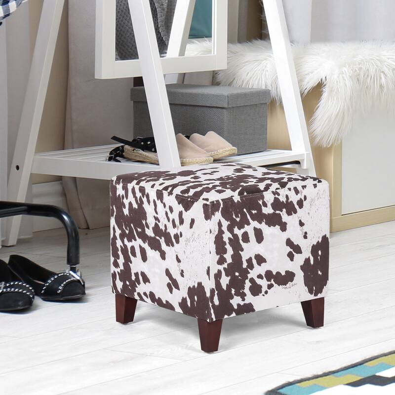 Adeco Simple British Style Passionate Cube Ottoman Footstool