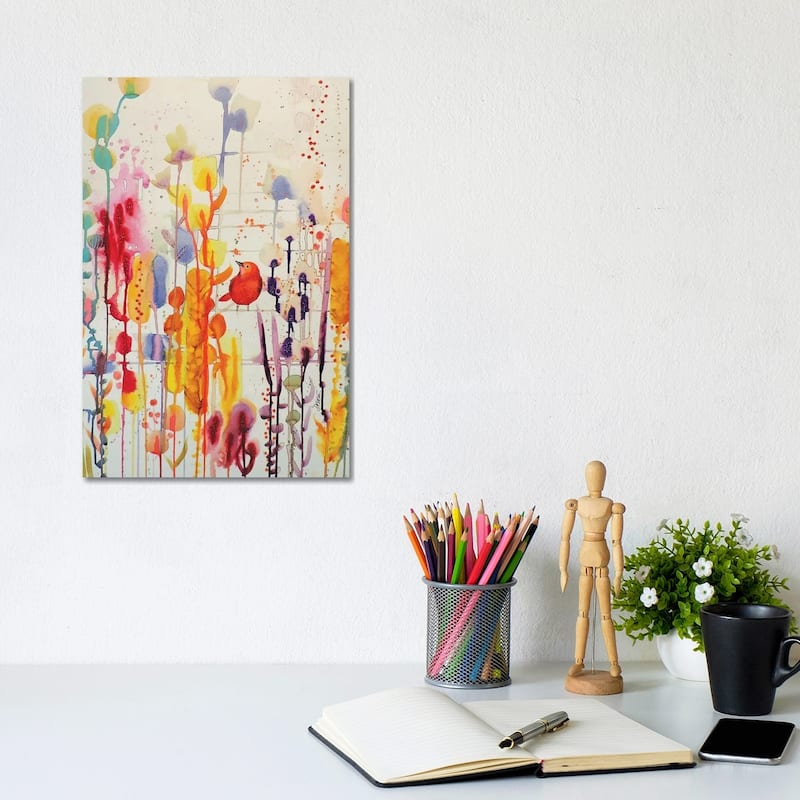 iCanvas "La Vie Comme Une Fete" by Sylvie Demers Canvas Print - 12x8x0.75