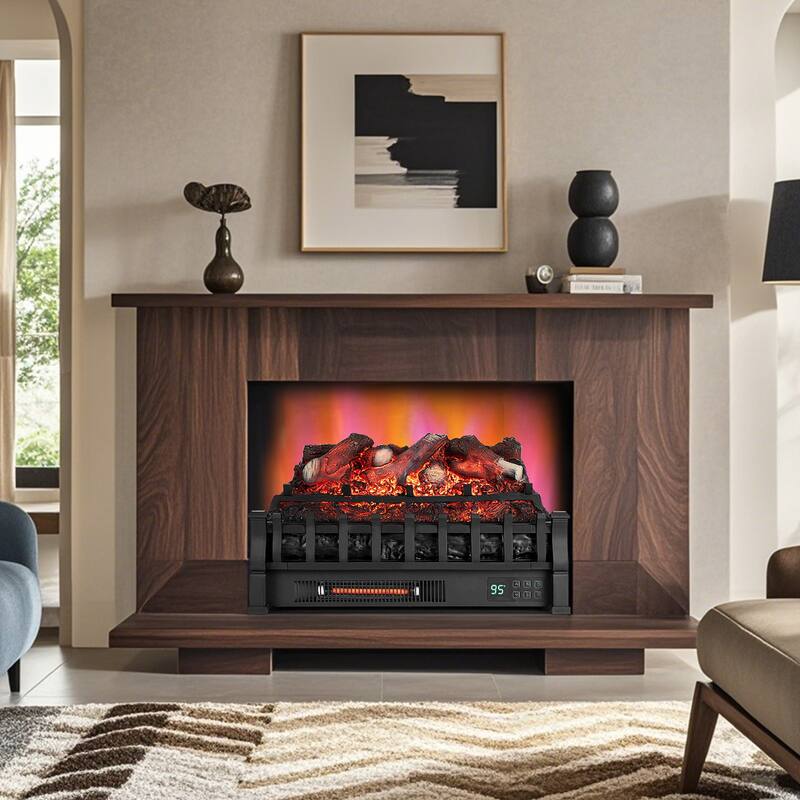 Costway 23" Electric Fireplace Heater Fireplace Logs Inserts Infrared - See Details