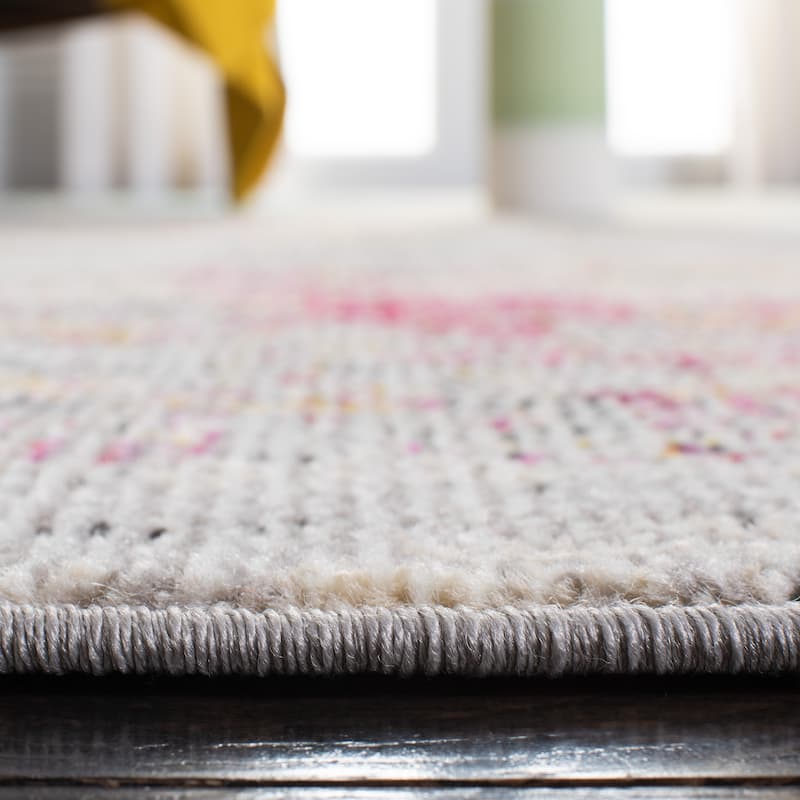 SAFAVIEH Madison Memnuna Modern Abstract Rug - 11' Square - Grey/Gold - Square