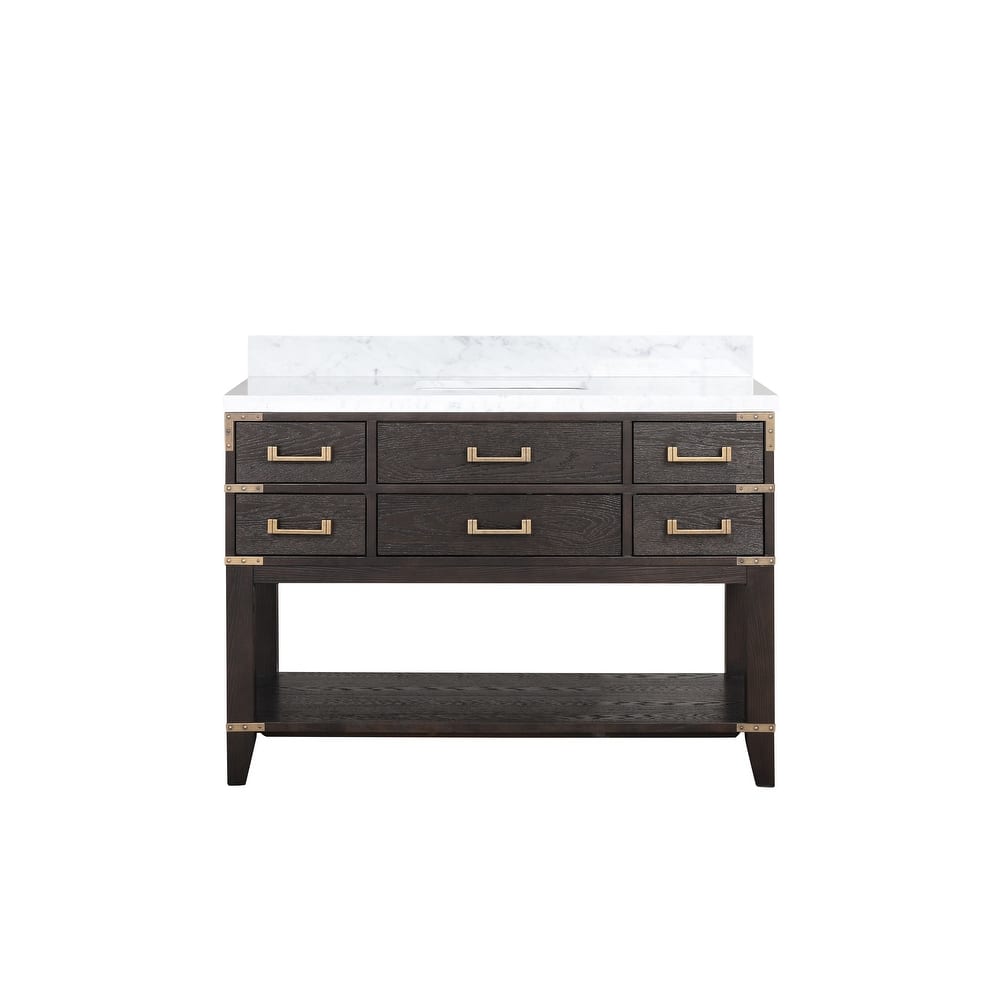 Lexora Norwalk Bath Vanity and Carrara Marble Top