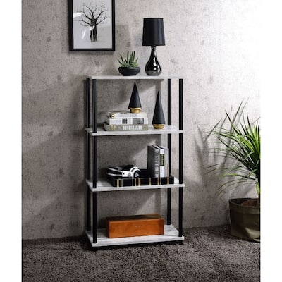 Industrial 3-Tier Metal Frame Bookshelf