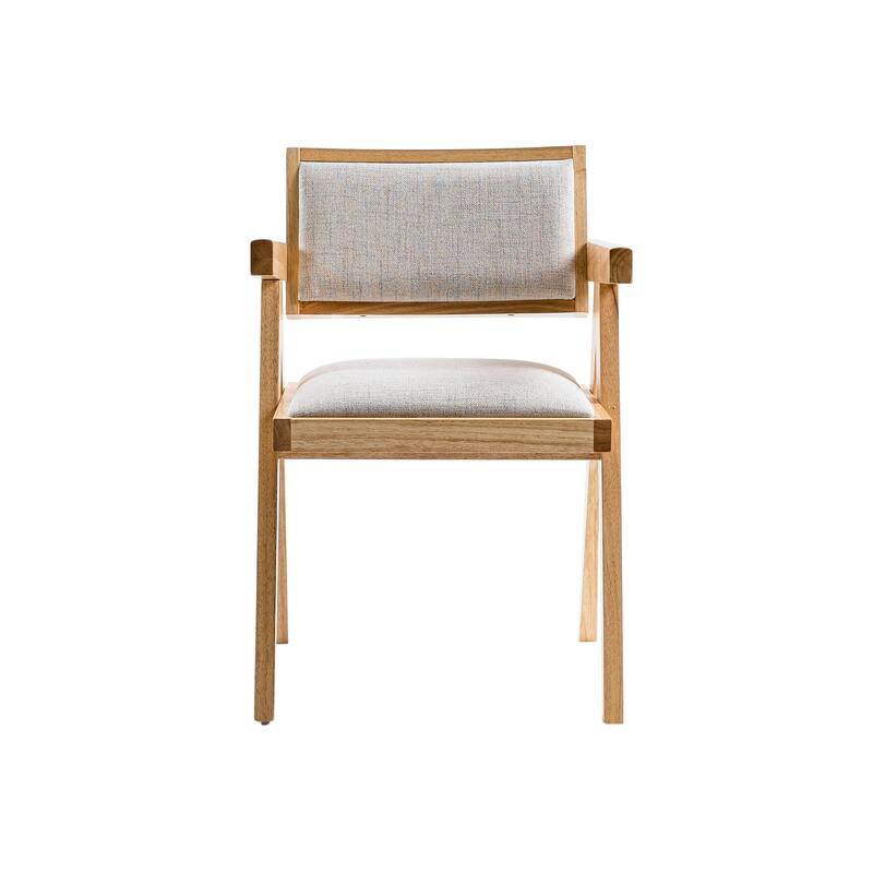 Modrest Fern Modern Natural and Beige Dining Chair (Set of 2)