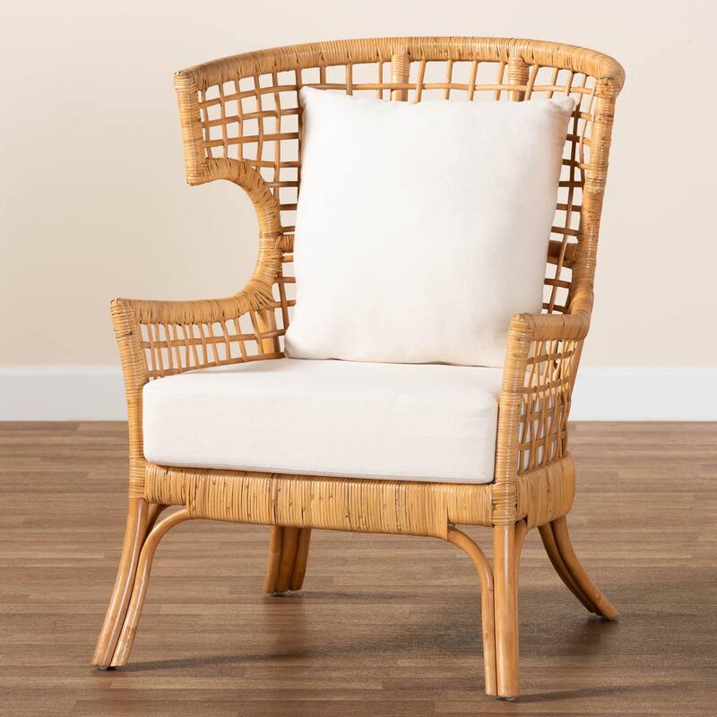 Regina Bohemian Light Honey Rattan Arm Chair