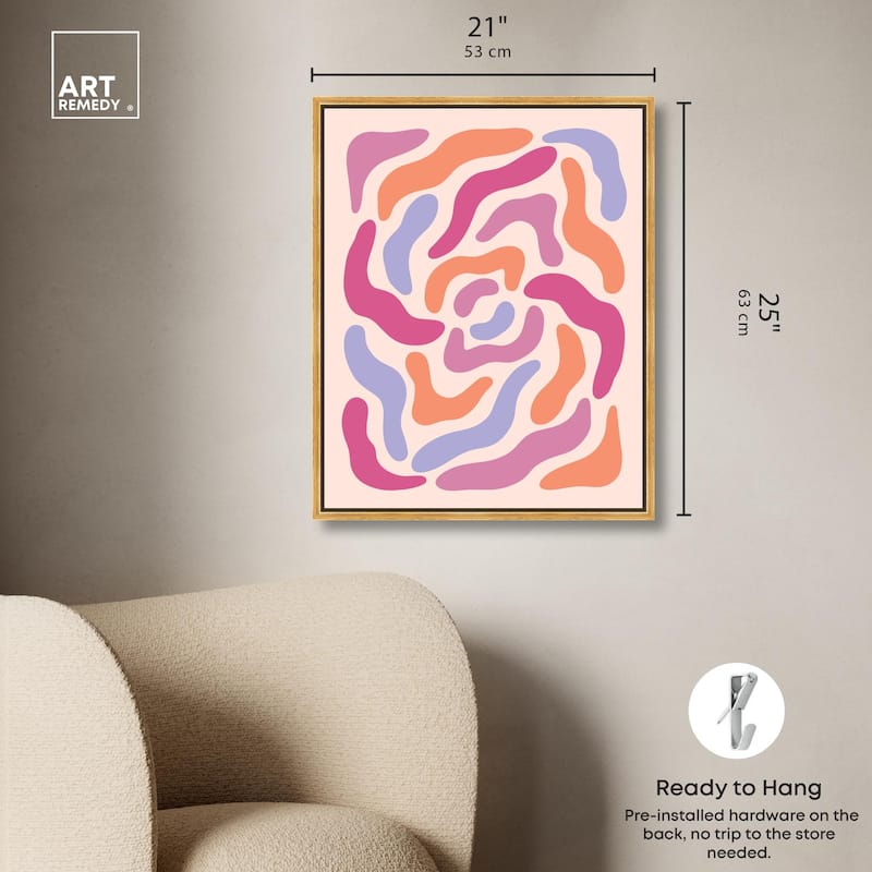 Petals Floral Form Canvas by Art Remedy