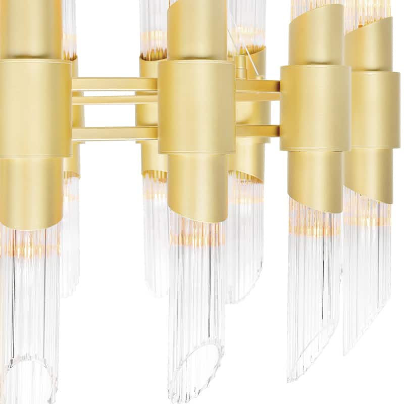 Croissant 32 Light Chandelier With Satin Gold Finish - Satin Gold