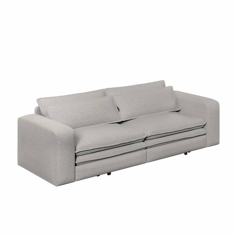 GDFStudio - Teddy 93" 3-in-1 Convertible Sleeper Sofa with 2 Lumbar Pillows