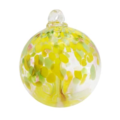 Tree of Life - Blossom Hand Blown Art Glass Ornament-4"D - 4 inch