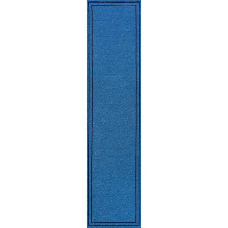 JONATHAN Y Ainsley Classic 2-Stripe Border Washable Area Rug