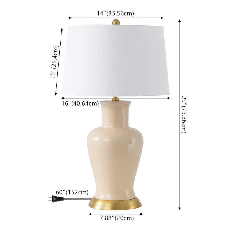Julia 29" Ceramic LED Table Lamp, by JONATHAN Y