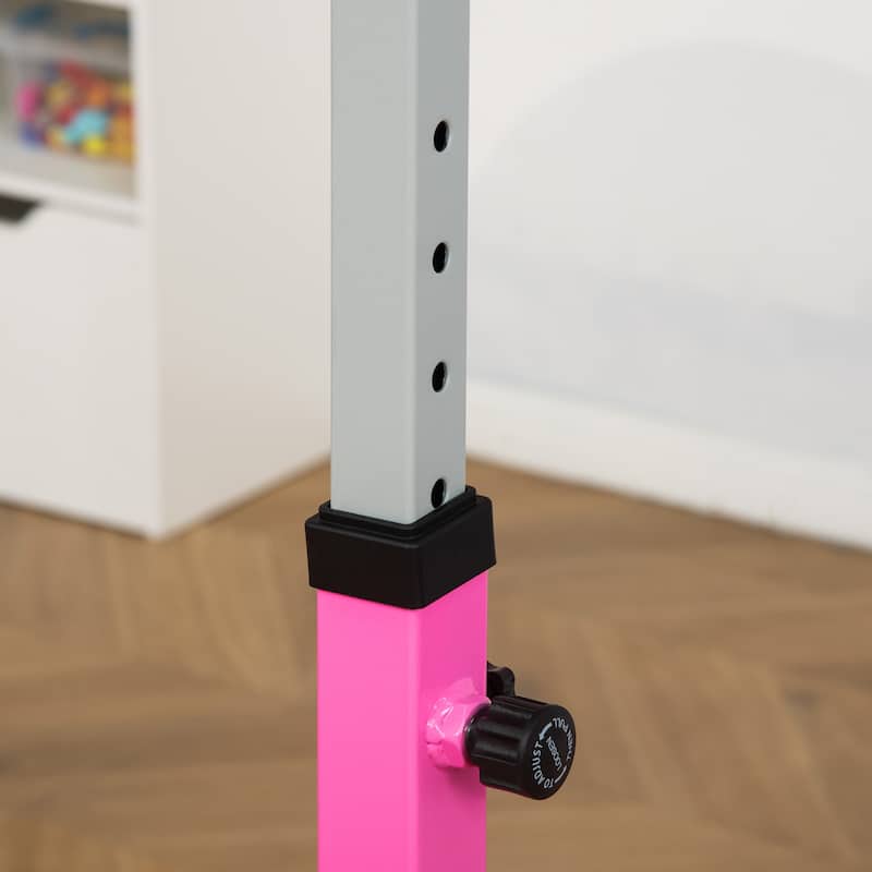 Qaba Double Horizontal Bars, Junior Gymnastic Training Parallel Bars with Double-locking System