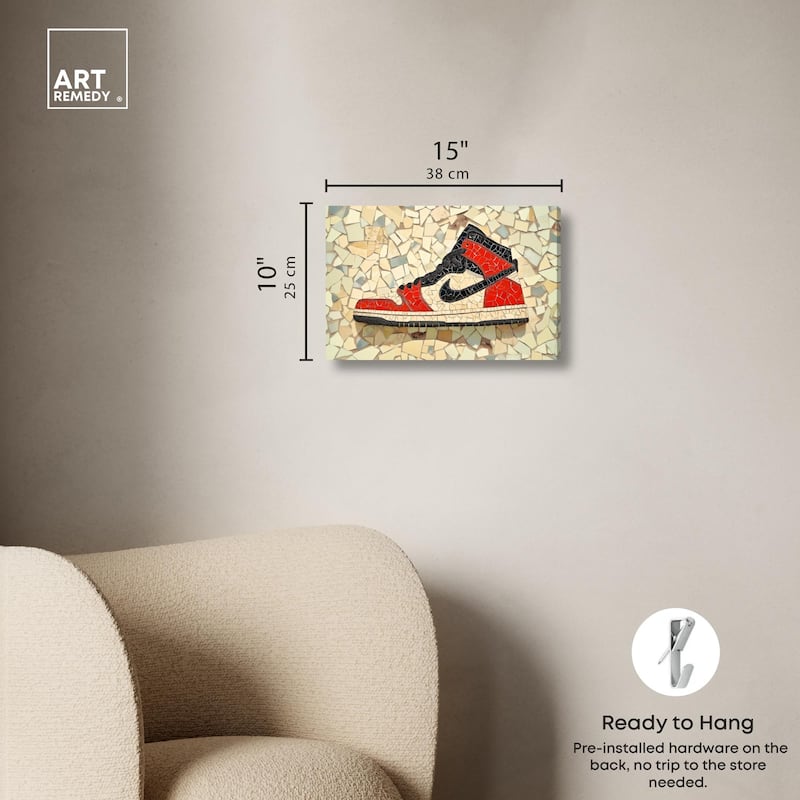 Mosaic Sneaker Canvas by Art Remedy, Gallery Wrapped