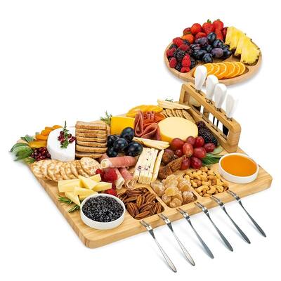 Cheese Board Set Bamboo Serving Board Tray