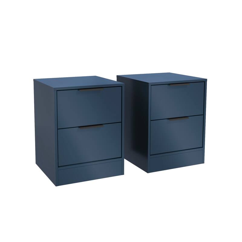 Nelson 2-Drawer Nightstand Set (2 Units) – Modern and Functional Design