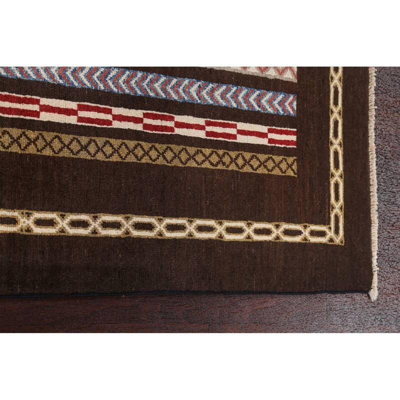 Brown Moharramat Oriental Home Decor Area Rug Hand-knotted Wool Carpet - 3'9" x 5'0"