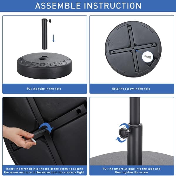 best fill patio umbrella stand PGGP Base Heavy Duty with Wheels, Max 100lb Fillable Umbrella Its compact footprint makes it especially convenient for use under patio tables Yaheetech 37L Capacity Fillable Rolling